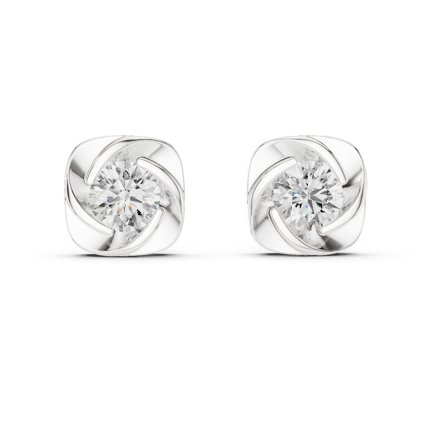 1.80CT Round Cut Lab Grown Diamond Delicate Stunning Vintage Stud  Daily Wear Earring For Her - HIGHCARAT DIAMONDS