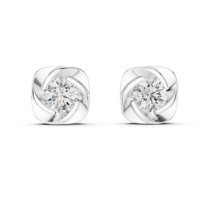 1.80CT Round Cut Lab Grown Diamond Delicate Stunning Vintage Stud  Daily Wear Earring For Her - HIGHCARAT DIAMONDS