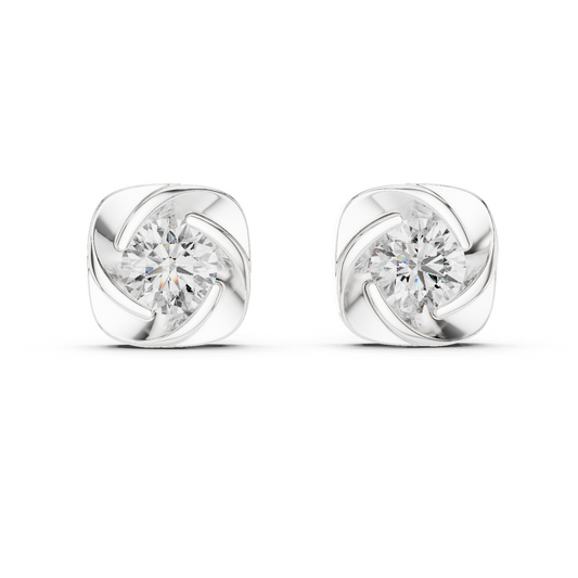 1.80CT Round Cut Lab Grown Diamond Delicate Stunning Vintage Stud  Daily Wear Earring For Her - HIGHCARAT DIAMONDS