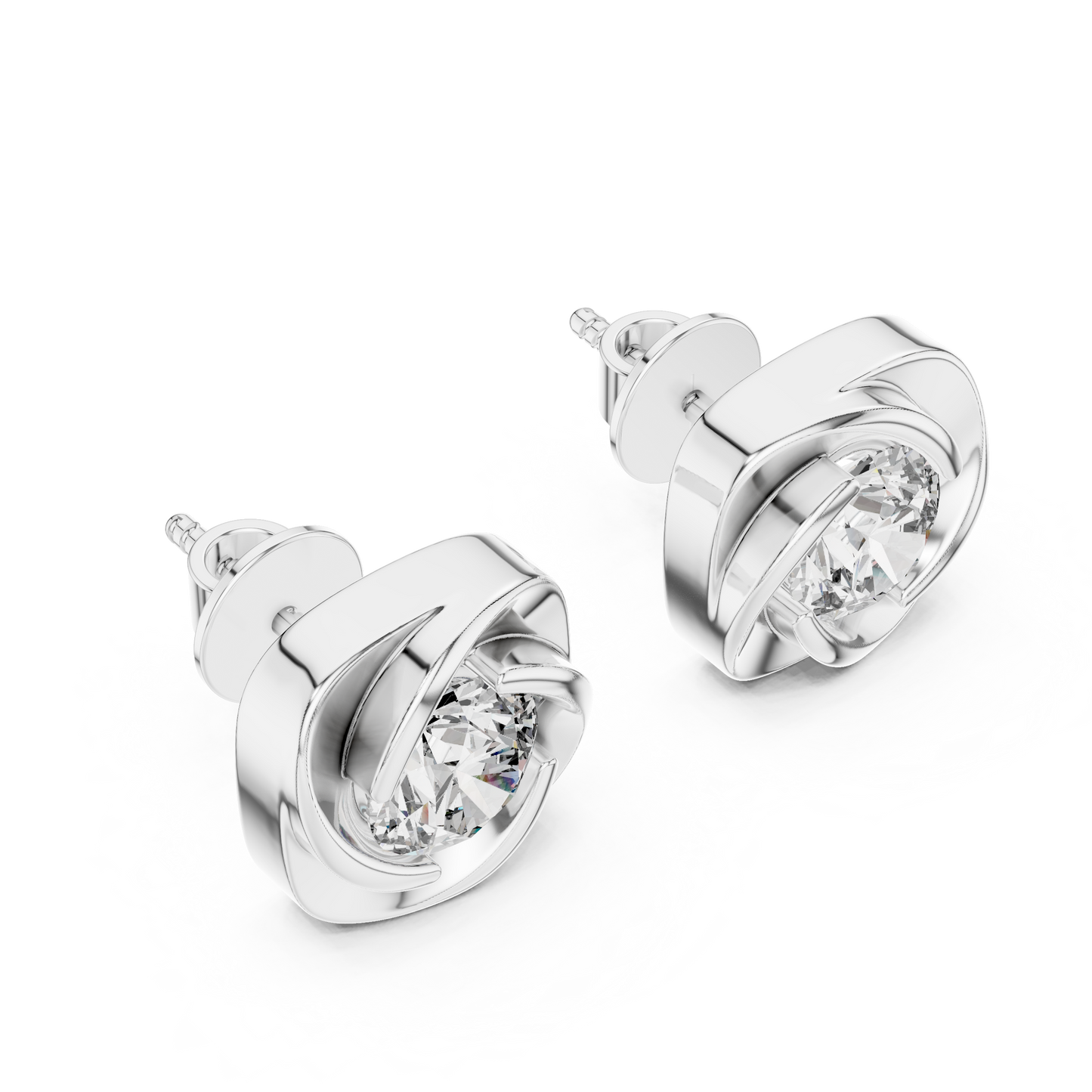 1.80CT Round Cut Lab Grown Diamond Delicate Stunning Vintage Stud  Daily Wear Earring For Her - HIGHCARAT DIAMONDS
