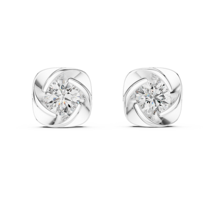 1.80CT Round Cut Lab Grown Diamond Delicate Stunning Vintage Stud  Daily Wear Earring For Her - HIGHCARAT DIAMONDS