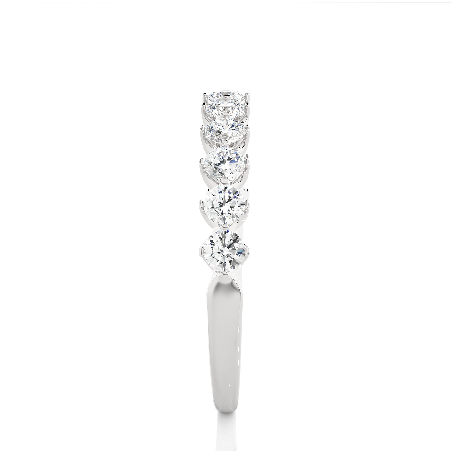 Round Lab-Grown Diamond Bezel Set Full Eternity Wedding Band Ethical & Elegant - HIGHCARAT DIAMONDS