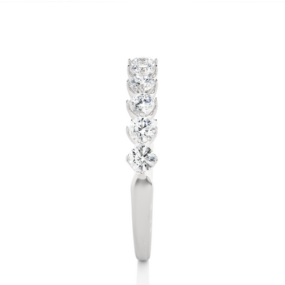 Round Lab-Grown Diamond Bezel Set Full Eternity Wedding Band Ethical & Elegant - HIGHCARAT DIAMONDS