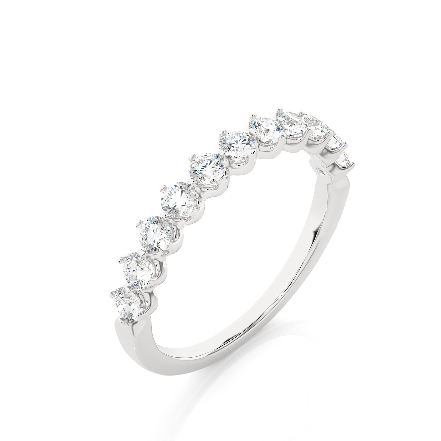Round Lab-Grown Diamond Bezel Set Full Eternity Wedding Band Ethical & Elegant - HIGHCARAT DIAMONDS