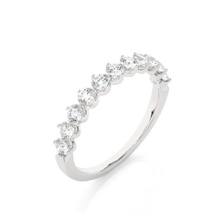 Round Lab-Grown Diamond Bezel Set Full Eternity Wedding Band Ethical & Elegant - HIGHCARAT DIAMONDS