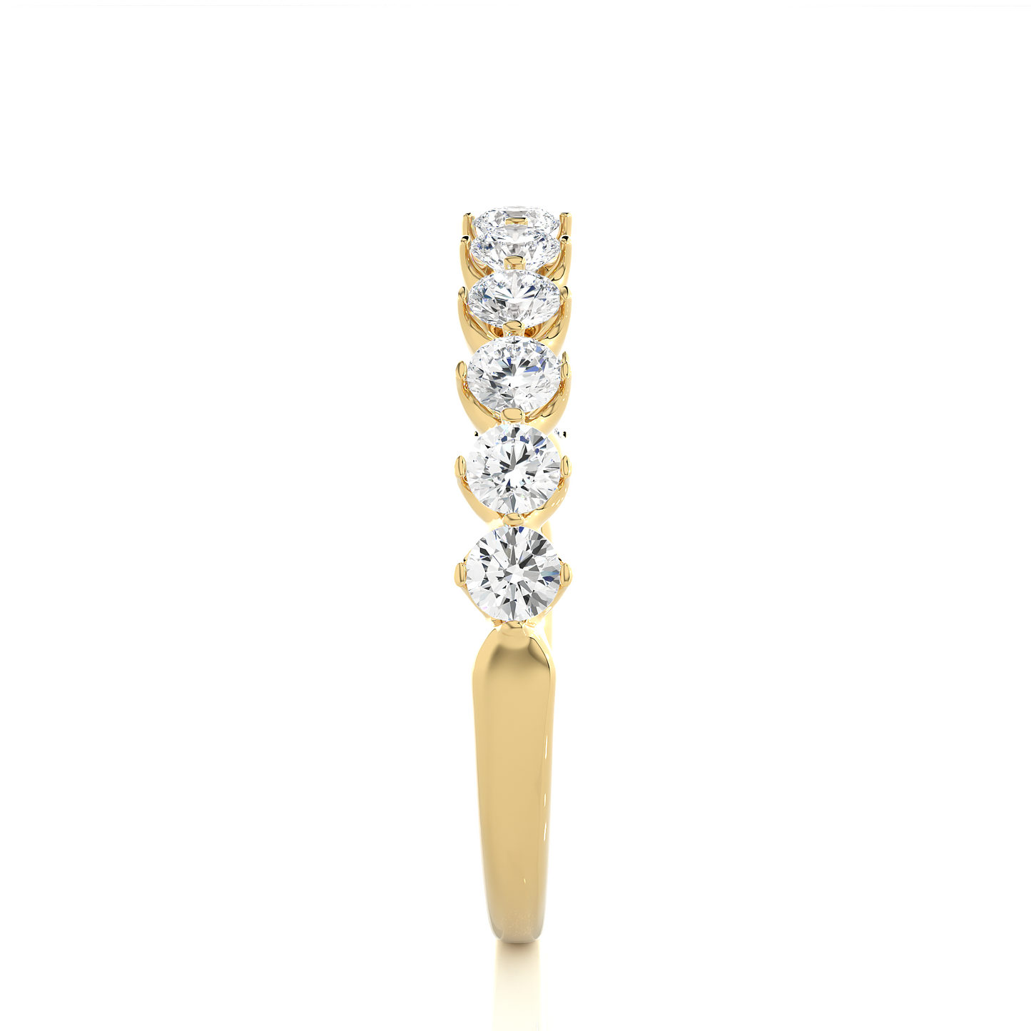 Round Lab-Grown Diamond Bezel Set Full Eternity Wedding Band Ethical & Elegant - HIGHCARAT DIAMONDS