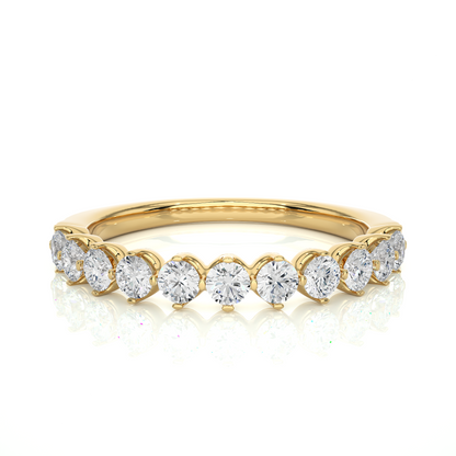 Round Lab-Grown Diamond Bezel Set Full Eternity Wedding Band Ethical & Elegant - HIGHCARAT DIAMONDS