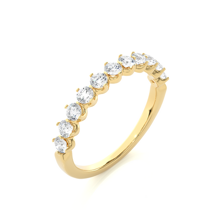 Round Lab-Grown Diamond Bezel Set Full Eternity Wedding Band Ethical & Elegant - HIGHCARAT DIAMONDS