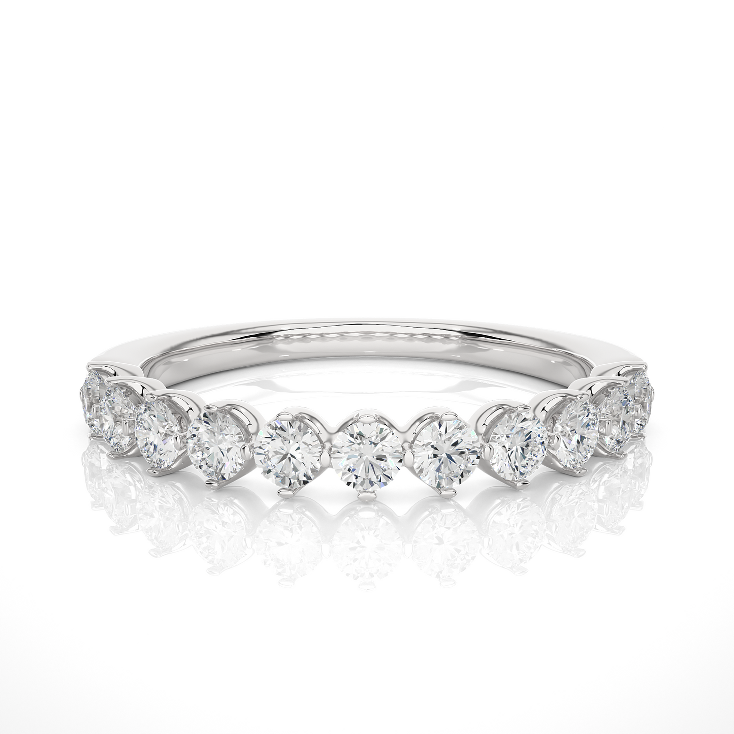 Round Lab-Grown Diamond Bezel Set Full Eternity Wedding Band Ethical & Elegant - HIGHCARAT DIAMONDS