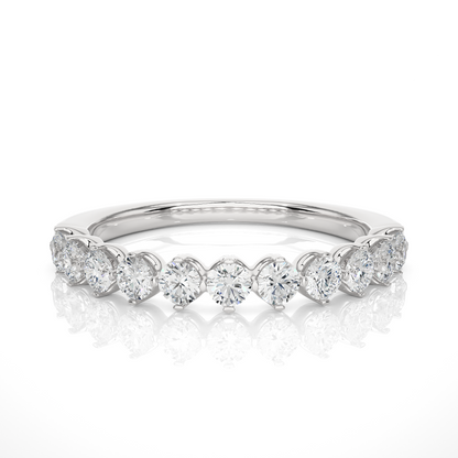 Round Lab-Grown Diamond Bezel Set Full Eternity Wedding Band Ethical & Elegant - HIGHCARAT DIAMONDS