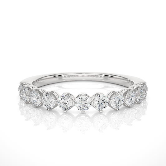 Round Lab-Grown Diamond Bezel Set Full Eternity Wedding Band Ethical & Elegant - HIGHCARAT DIAMONDS