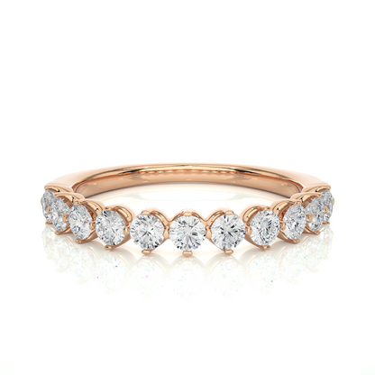 Round Lab-Grown Diamond Bezel Set Full Eternity Wedding Band Ethical & Elegant - HIGHCARAT DIAMONDS