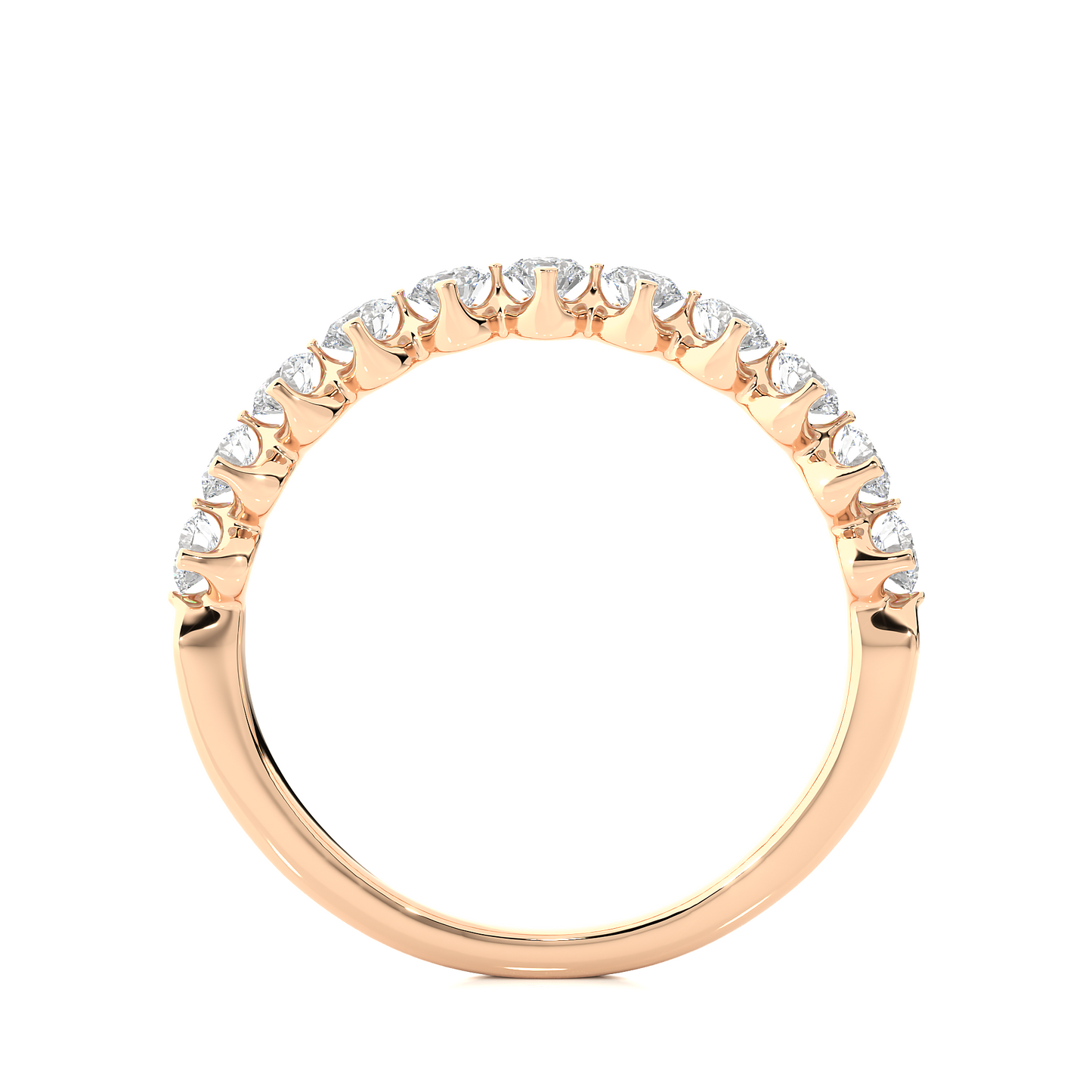 Round Lab-Grown Diamond Bezel Set Full Eternity Wedding Band Ethical & Elegant - HIGHCARAT DIAMONDS