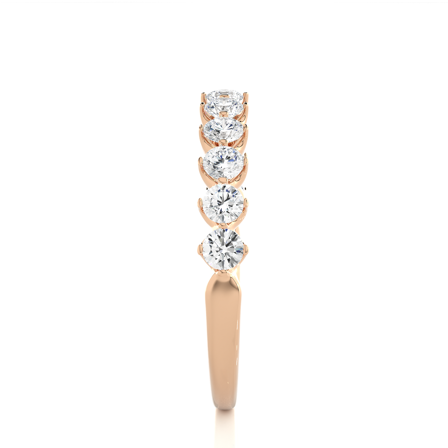 Round Lab-Grown Diamond Bezel Set Full Eternity Wedding Band Ethical & Elegant - HIGHCARAT DIAMONDS