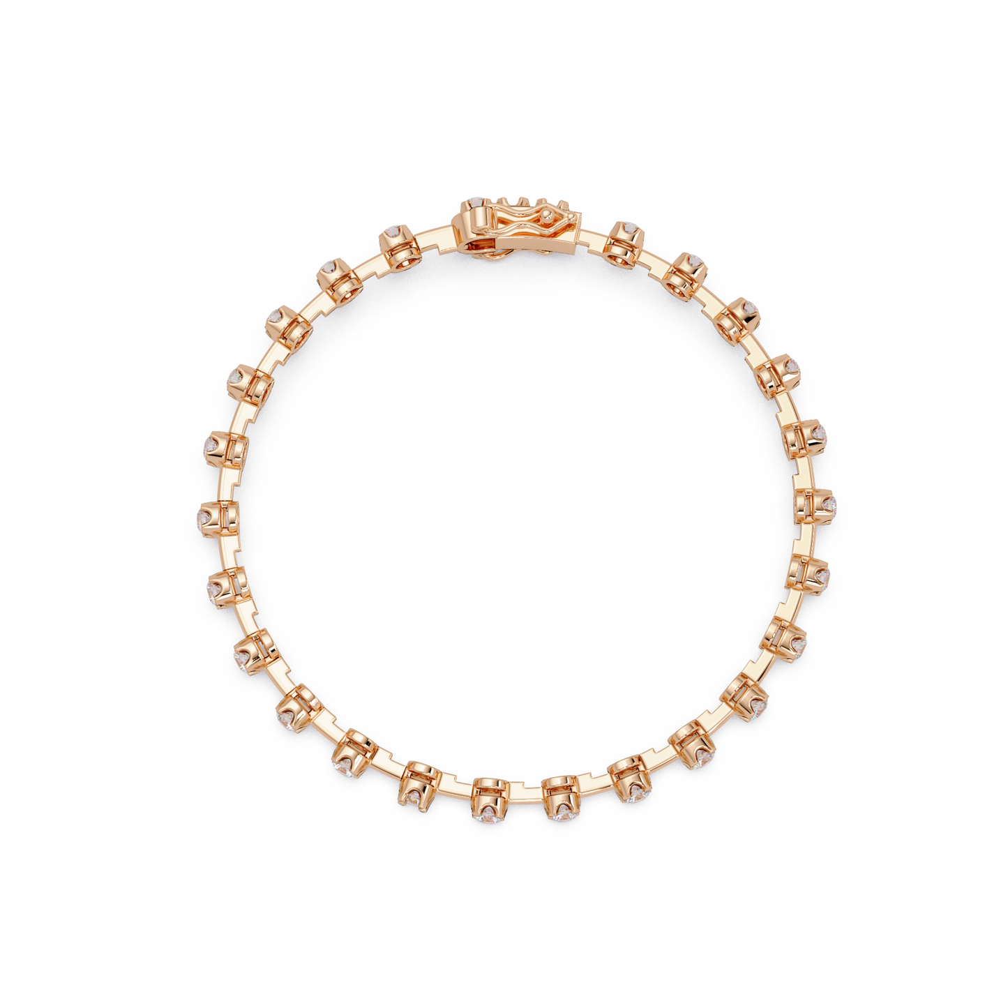 Round Lab Grown Diamond Bezel Tennis Bracelet - HIGHCARAT DIAMONDS