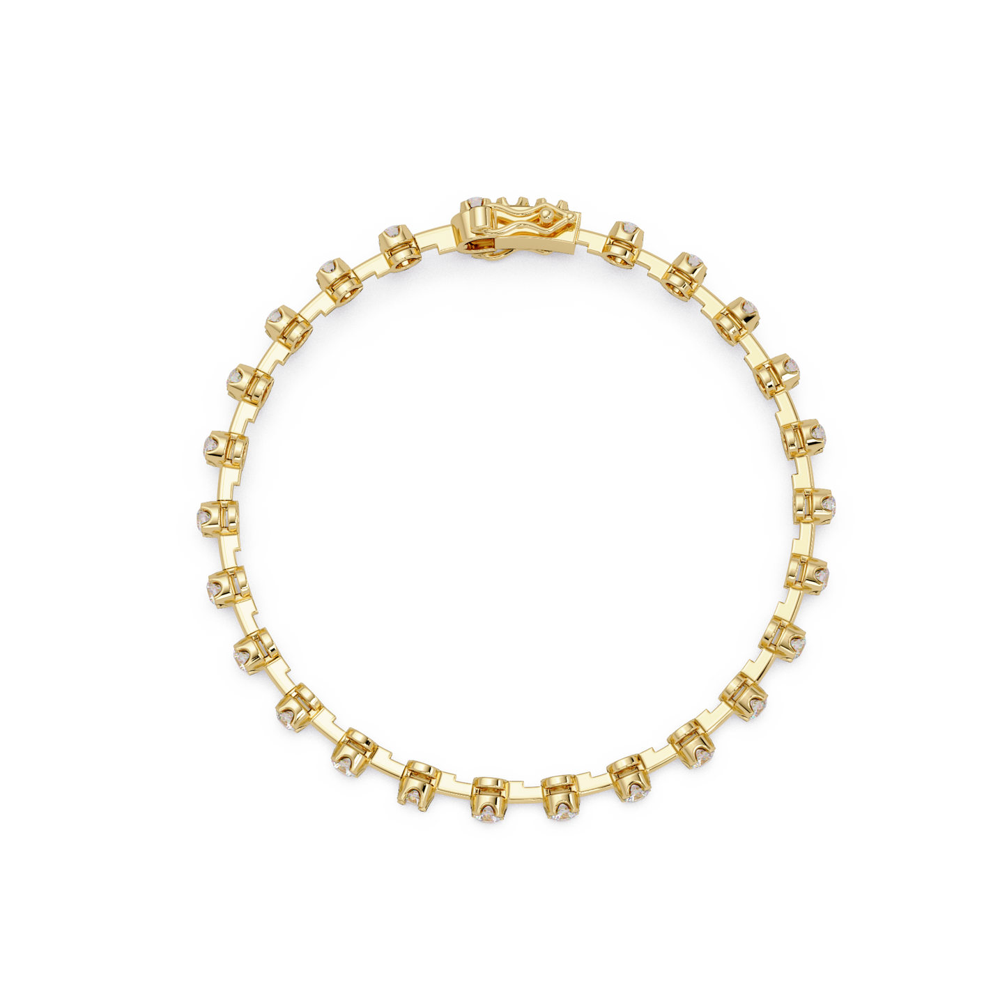 Round Lab Grown Diamond Bezel Tennis Bracelet - HIGHCARAT DIAMONDS