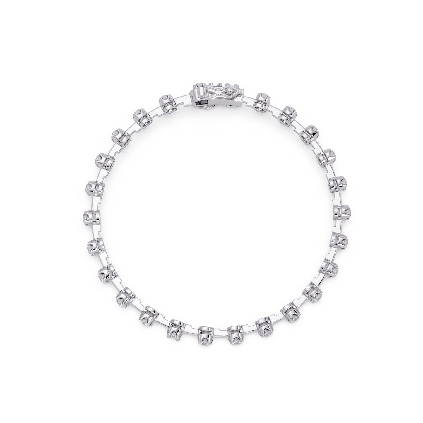 Round Lab Grown Diamond Bezel Tennis Bracelet - HIGHCARAT DIAMONDS
