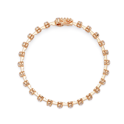 Round Lab Grown Diamond Bezel Tennis Bracelet - HIGHCARAT DIAMONDS