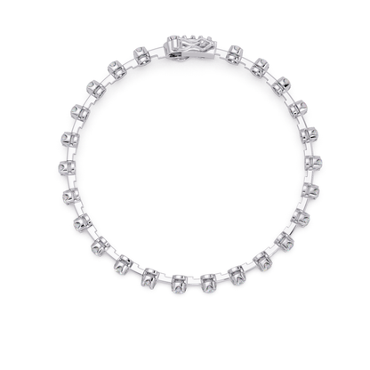 Round Lab Grown Diamond Bezel Tennis Bracelet - HIGHCARAT DIAMONDS