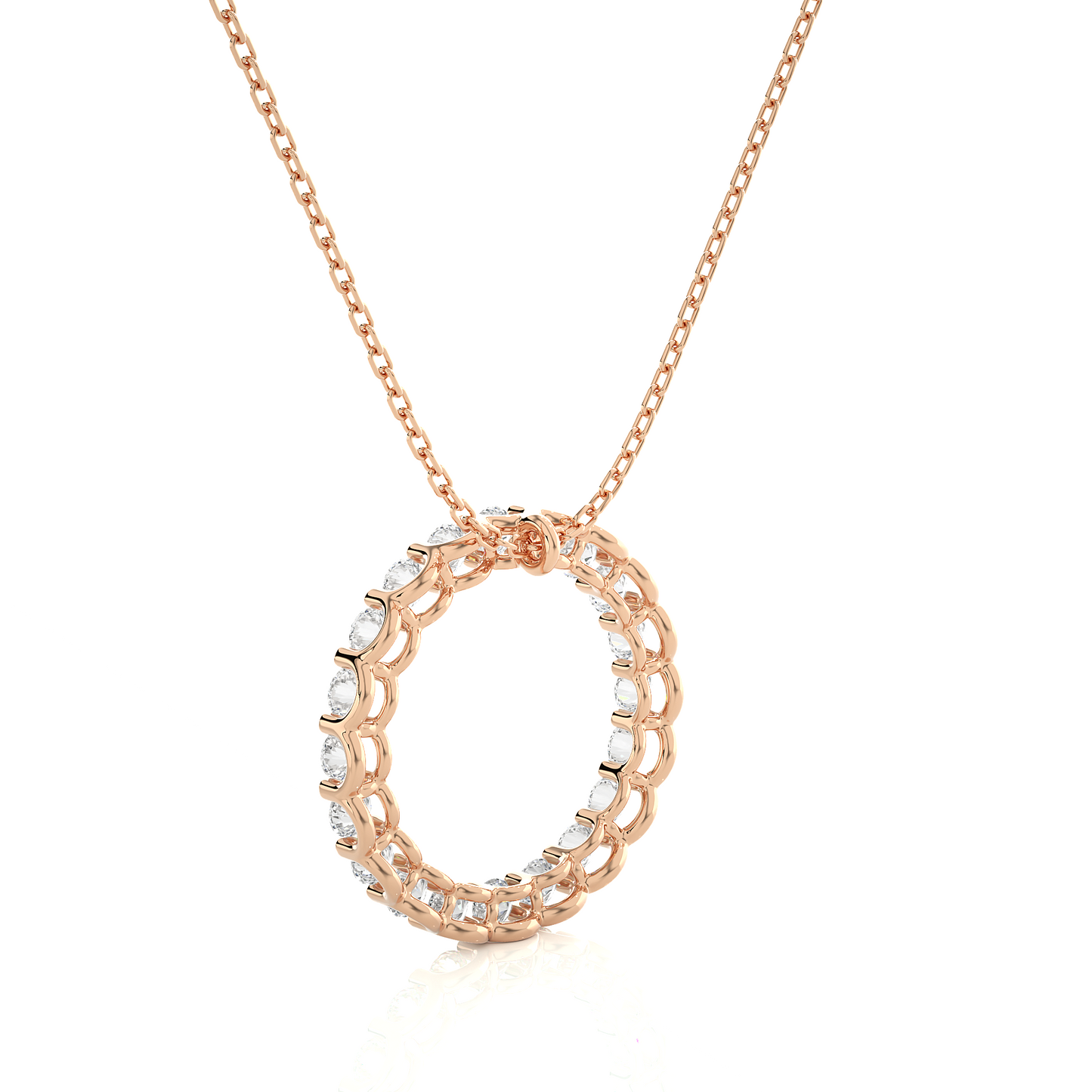Circular Round Lab Grown Diamond Pendant - HIGHCARAT DIAMONDS