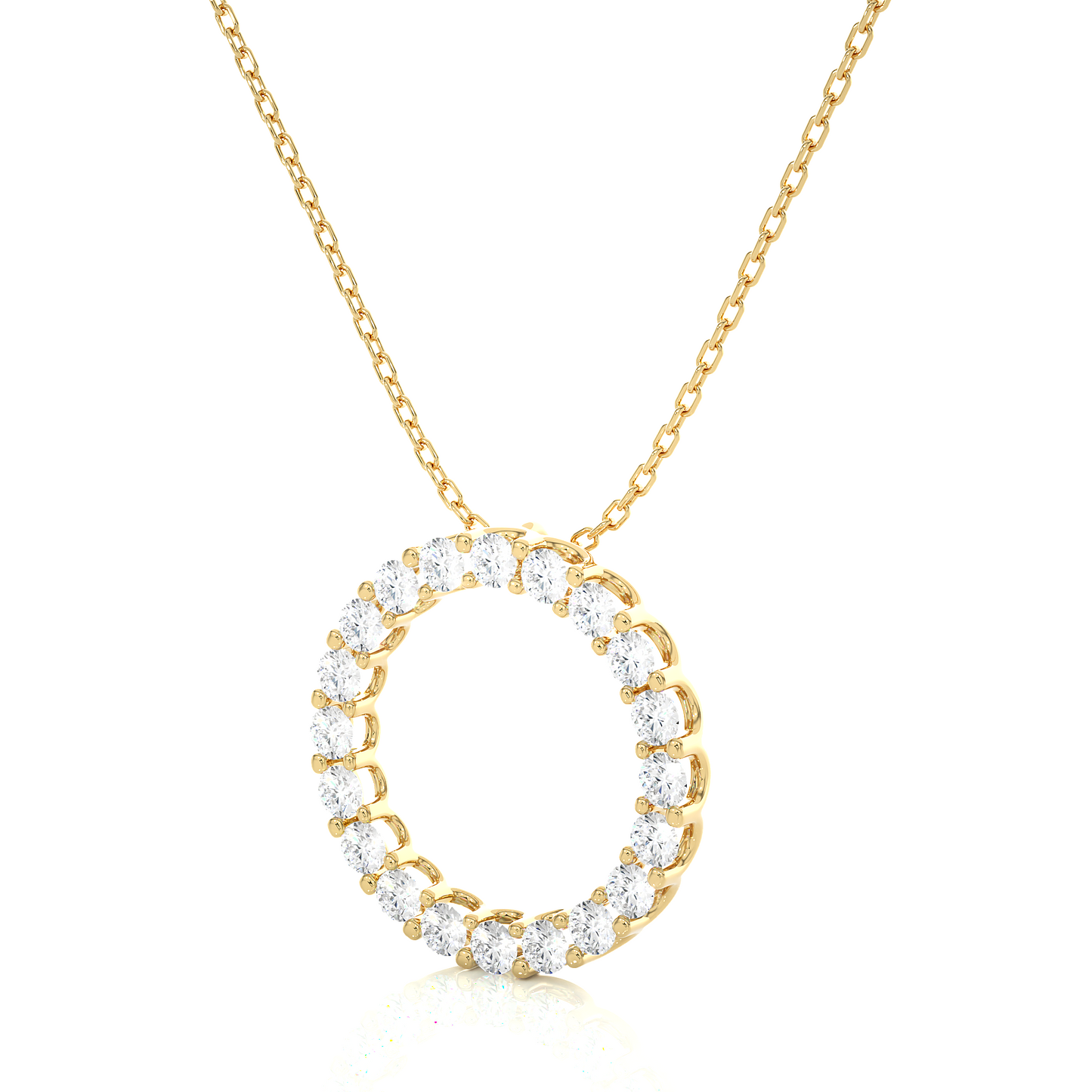 Circular Round Lab Grown Diamond Pendant - HIGHCARAT DIAMONDS