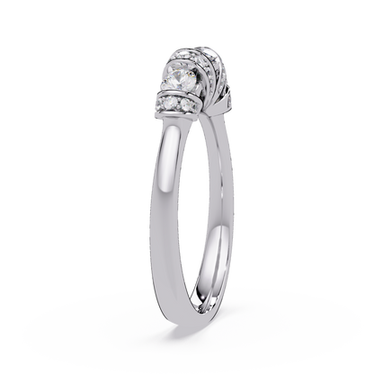 Round Lab Grown Diamond Cluster Band Ring - HIGHCARAT DIAMONDS