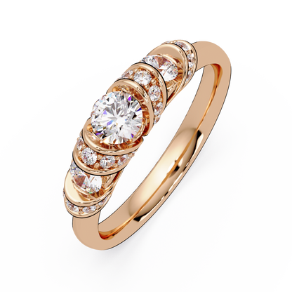 Round Lab Grown Diamond Cluster Band Ring - HIGHCARAT DIAMONDS