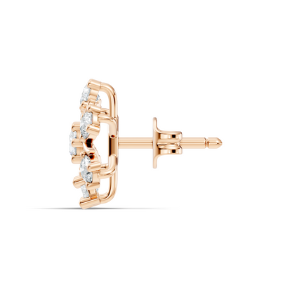 Stunning 1.34 CT Round Cut Diamond Stud Earrings Lab-Grown & Natural - HIGHCARAT DIAMONDS