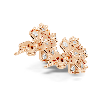 Stunning 1.34 CT Round Cut Diamond Stud Earrings Lab-Grown & Natural - HIGHCARAT DIAMONDS