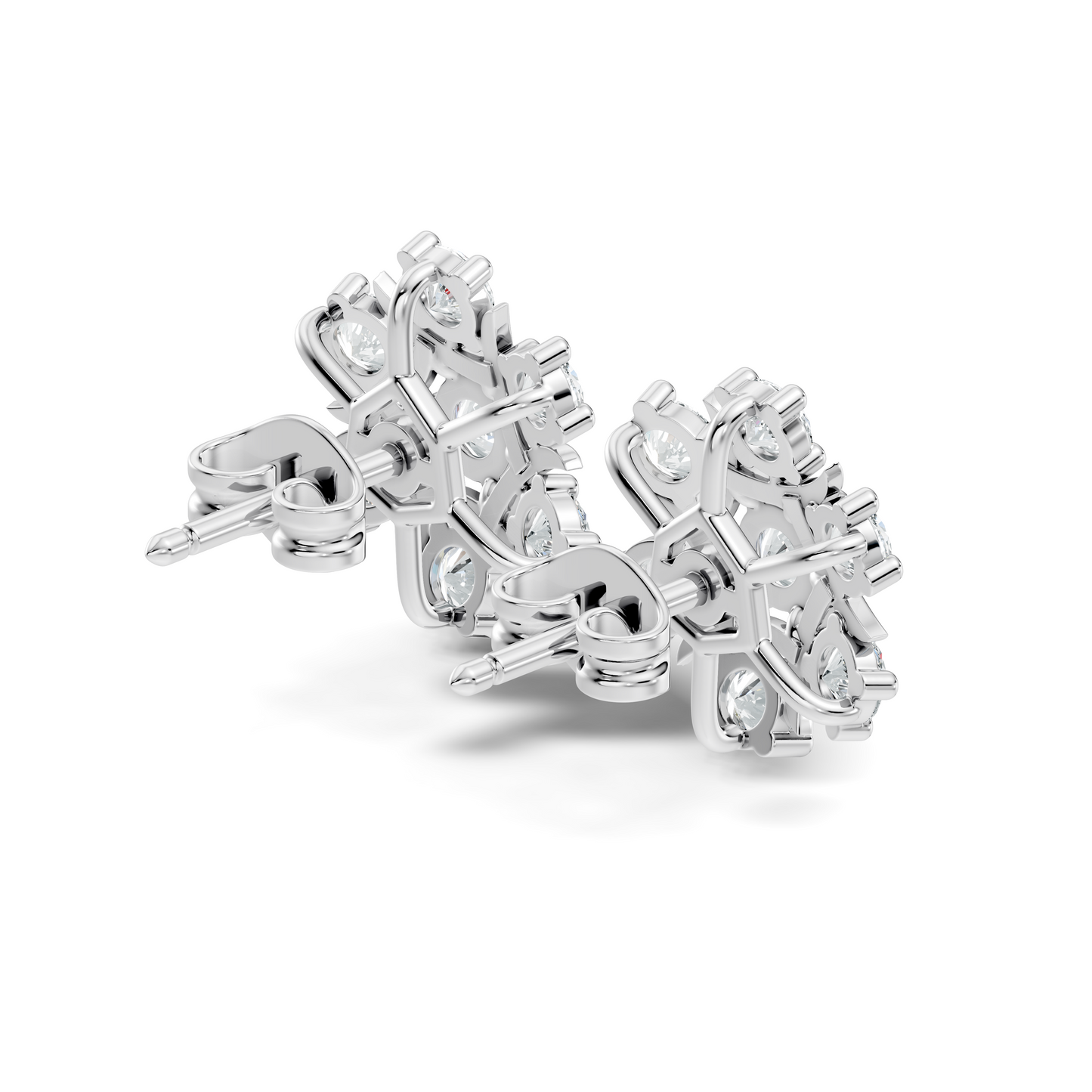 Stunning 1.34 CT Round Cut Diamond Stud Earrings Lab-Grown & Natural - HIGHCARAT DIAMONDS