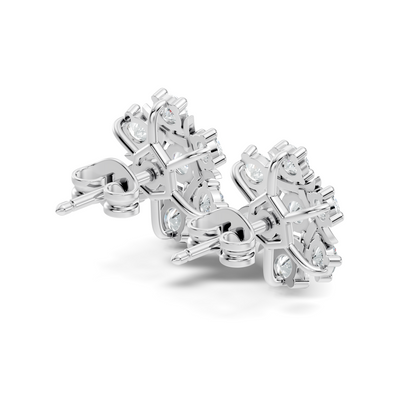 Stunning 1.34 CT Round Cut Diamond Stud Earrings Lab-Grown & Natural - HIGHCARAT DIAMONDS