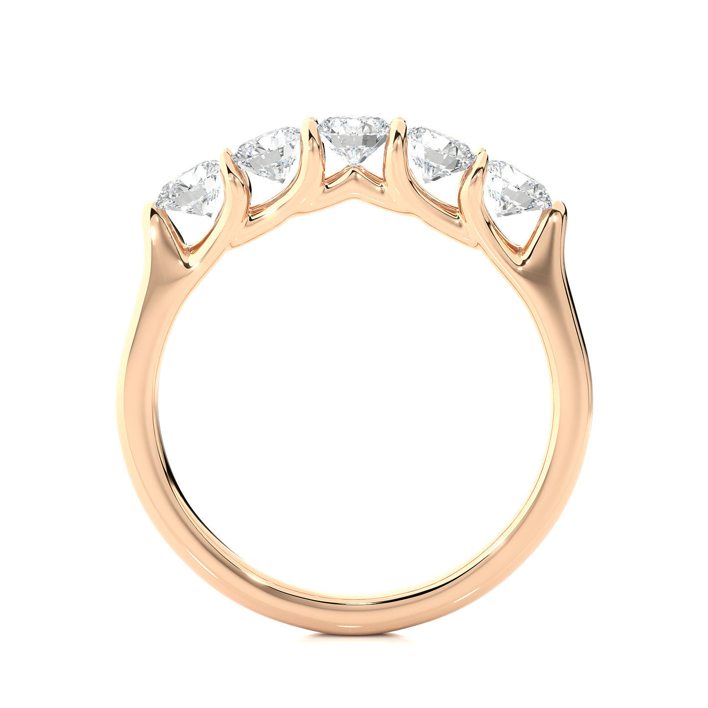 Emerald cut lab grown diamond wedding band