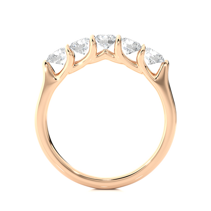 Emerald cut lab grown diamond wedding band