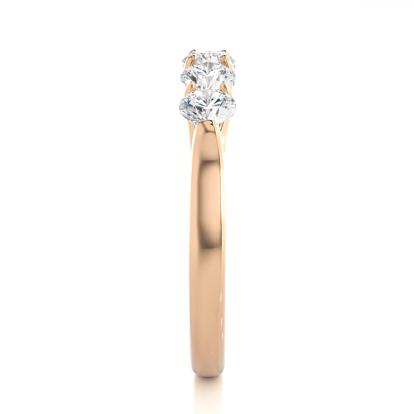 1.03 CT Round Diamond Half Eternity Band Classic Eternity Band Ring for Wedding - HIGHCARAT DIAMONDS