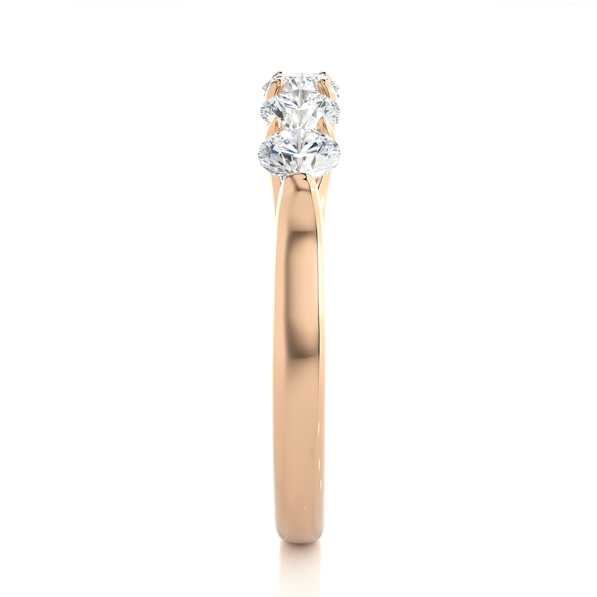 1.03 CT Round Diamond Half Eternity Band Classic Eternity Band Ring for Wedding - HIGHCARAT DIAMONDS