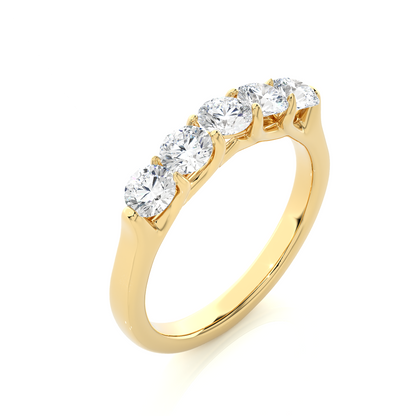 1.03 CT Round Diamond Half Eternity Band Classic Eternity Band Ring for Wedding - HIGHCARAT DIAMONDS