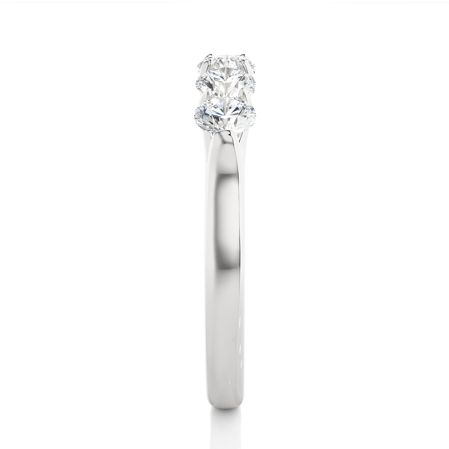 1.03 CT Round Diamond Half Eternity Band Classic Eternity Band Ring for Wedding - HIGHCARAT DIAMONDS