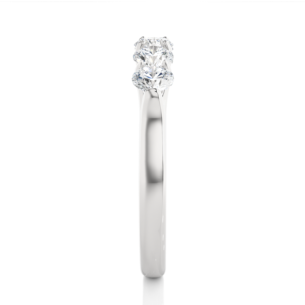 1.03 CT Round Diamond Half Eternity Band Classic Eternity Band Ring for Wedding - HIGHCARAT DIAMONDS