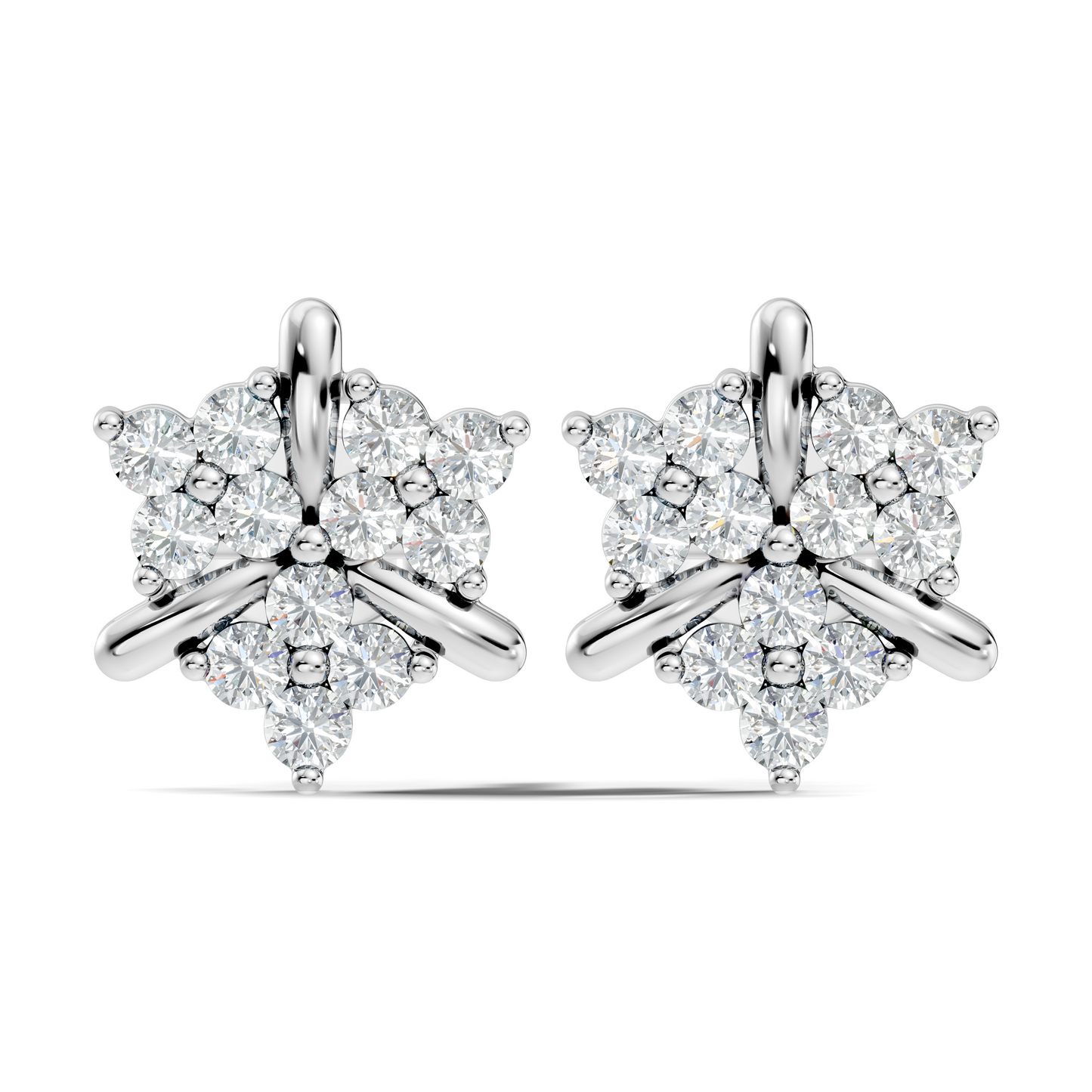 Round Cut Natural & Lab Grown Diamond 14k Solid Gold Stunning Studs Diamond Earrings - HIGHCARAT DIAMONDS