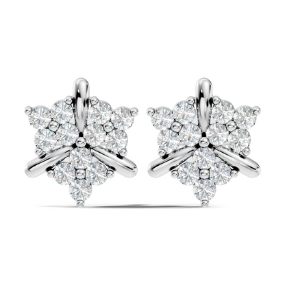 Round Cut Natural & Lab Grown Diamond 14k Solid Gold Stunning Studs Diamond Earrings - HIGHCARAT DIAMONDS