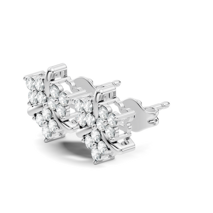 Round Cut Natural & Lab Grown Diamond 14k Solid Gold Stunning Studs Diamond Earrings - HIGHCARAT DIAMONDS