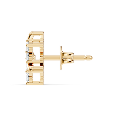 Round Cut Natural & Lab Grown Diamond 14k Solid Gold Stunning Studs Diamond Earrings - HIGHCARAT DIAMONDS