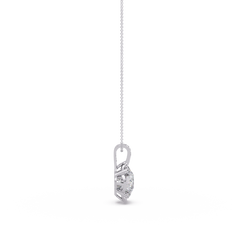 Lab Grown Diamond Floral Frame Pendant Top View