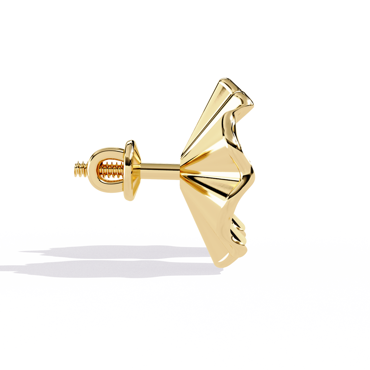 Round Lab Grown Diamond Floral Stud Earring - HIGHCARAT DIAMONDS
