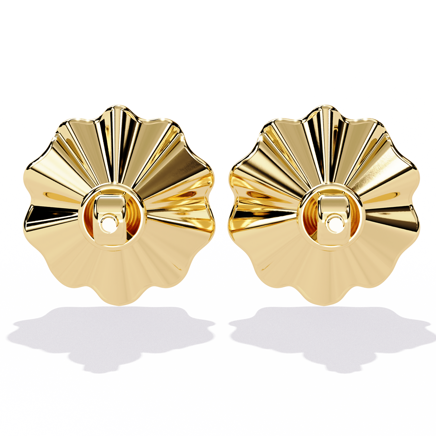 Round Lab Grown Diamond Floral Stud Earring - HIGHCARAT DIAMONDS