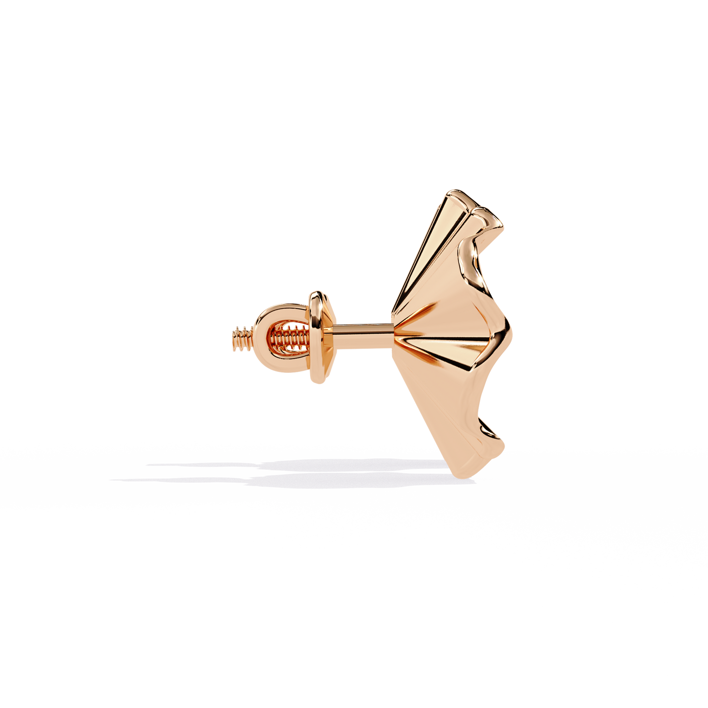 Round Lab Grown Diamond Floral Stud Earring - HIGHCARAT DIAMONDS