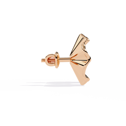Round Lab Grown Diamond Floral Stud Earring - HIGHCARAT DIAMONDS