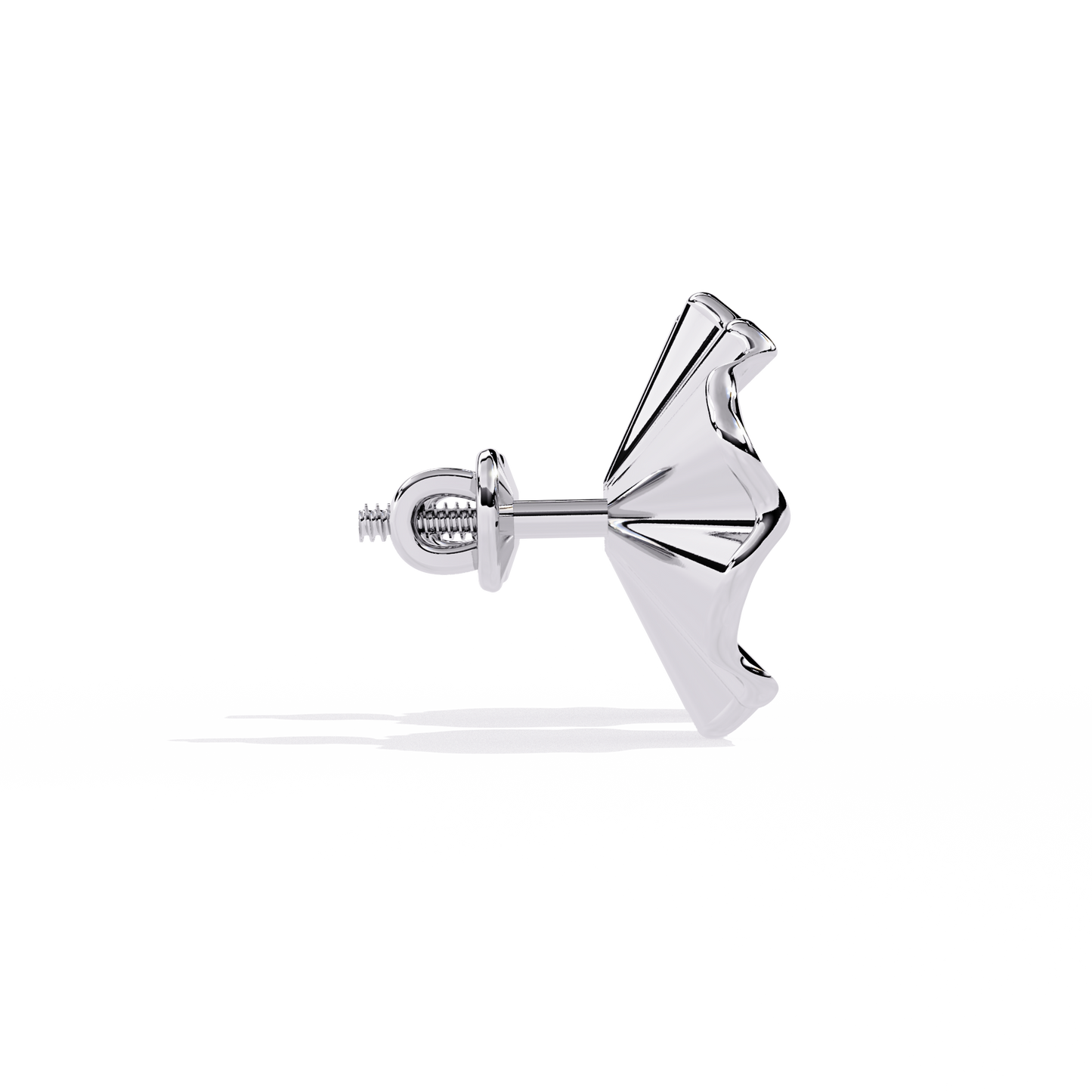 Round Lab Grown Diamond Floral Stud Earring - HIGHCARAT DIAMONDS