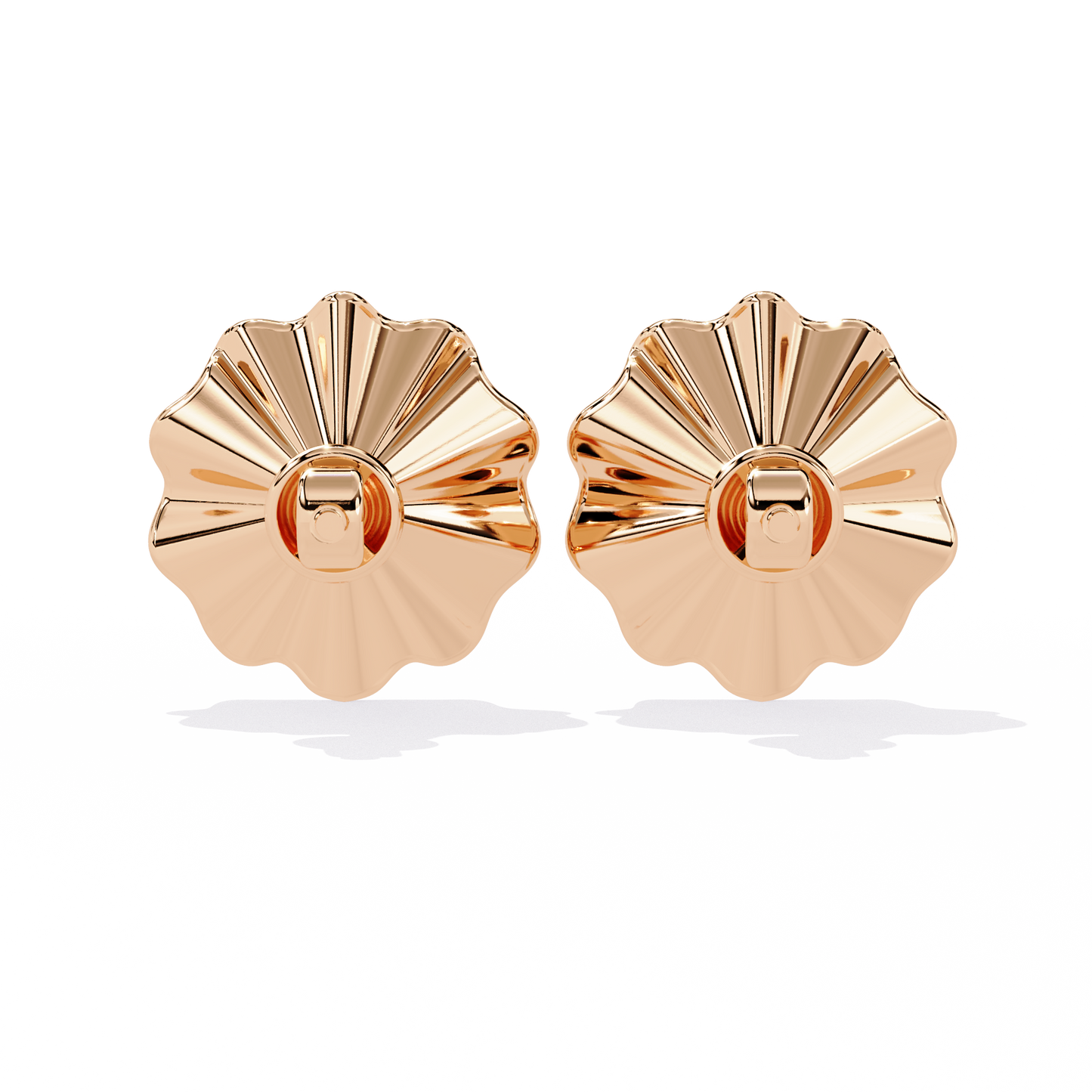 Round Lab Grown Diamond Floral Stud Earring - HIGHCARAT DIAMONDS