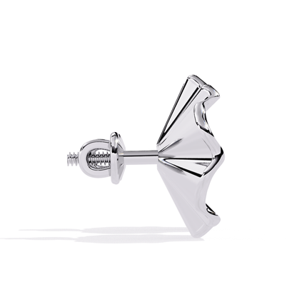 Round Lab Grown Diamond Floral Stud Earring - HIGHCARAT DIAMONDS